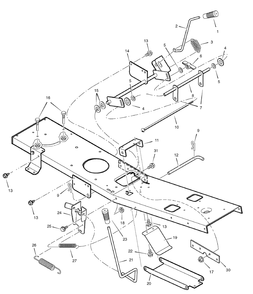 Mower Housing Suspension Diagram and Parts List for 7800507-309007X166A 2009 Briggs and Stratton Lawn Tractor Accessories